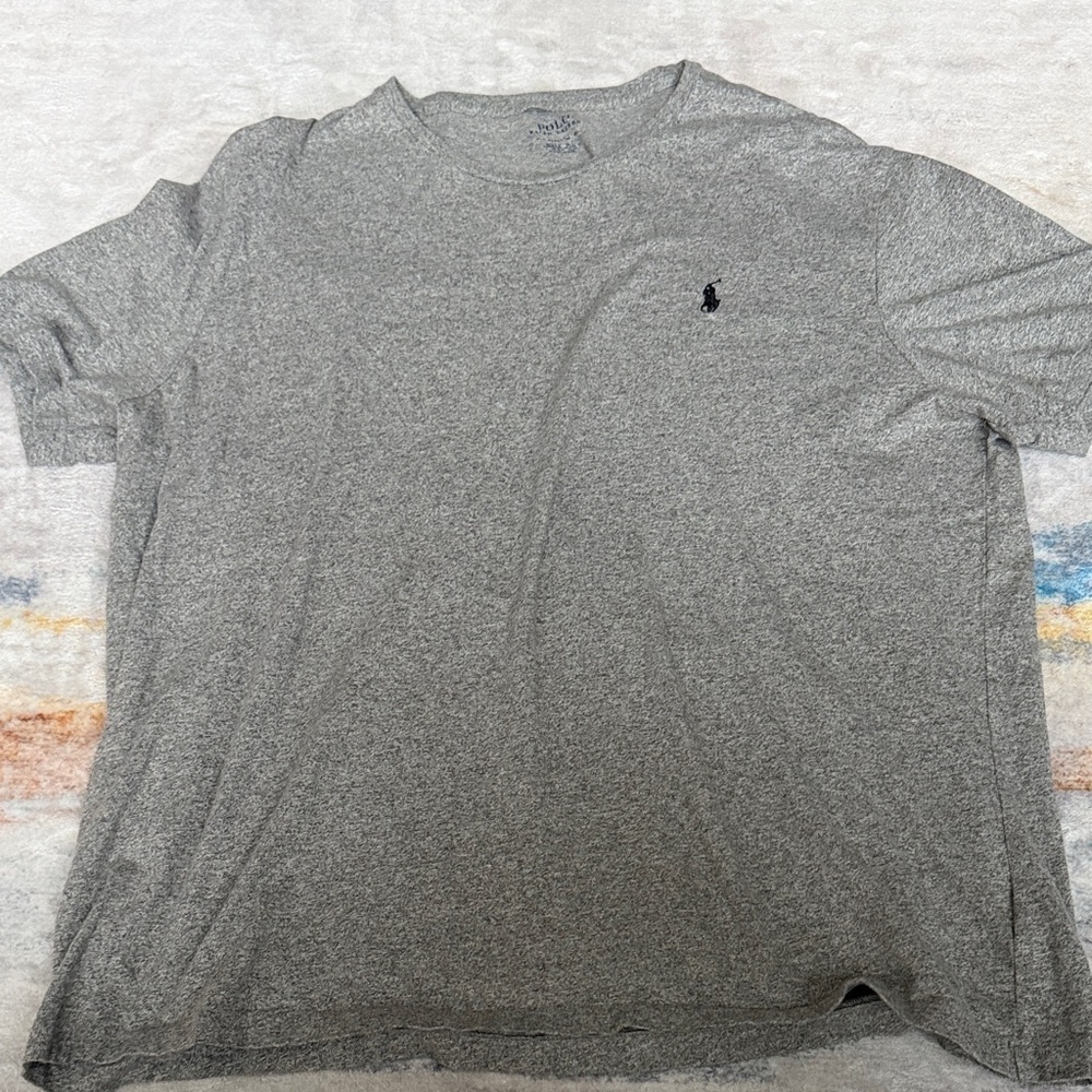 (144)Polo by Ralph Lauren Men's Gray Short Sleeve Tee